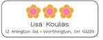 Queen Bee Personalized Return Address Labels - Orange Flowers (LBL-19)